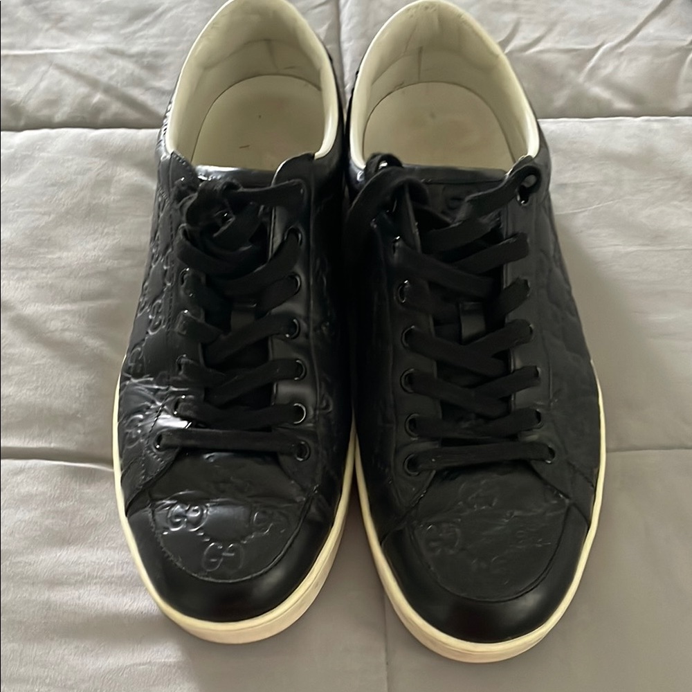 Gucci Men's Black Leather Sneakers